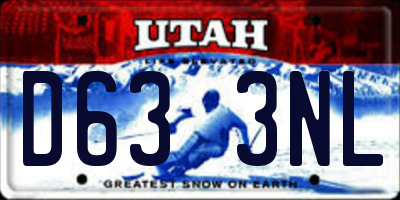 UT license plate D633NL