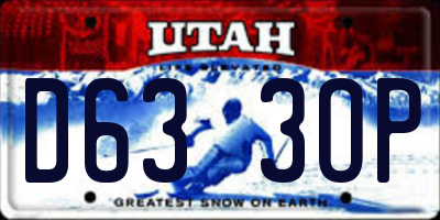 UT license plate D633OP