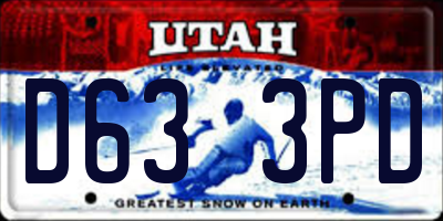 UT license plate D633PD