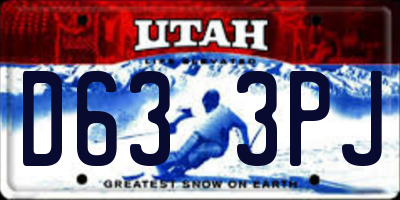 UT license plate D633PJ