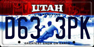 UT license plate D633PK