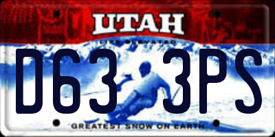 UT license plate D633PS