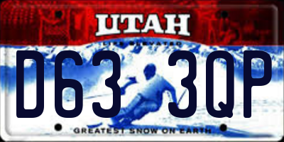 UT license plate D633QP