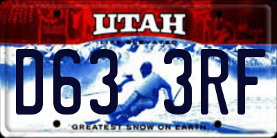 UT license plate D633RF