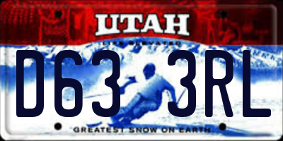 UT license plate D633RL
