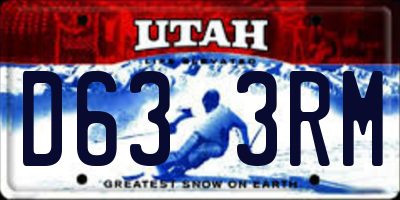 UT license plate D633RM