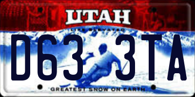 UT license plate D633TA