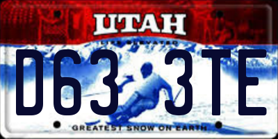 UT license plate D633TE