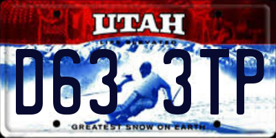 UT license plate D633TP