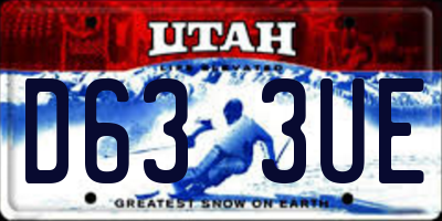 UT license plate D633UE