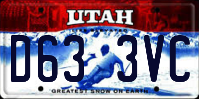 UT license plate D633VC