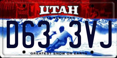 UT license plate D633VJ