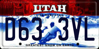 UT license plate D633VL
