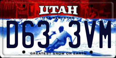 UT license plate D633VM