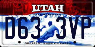 UT license plate D633VP
