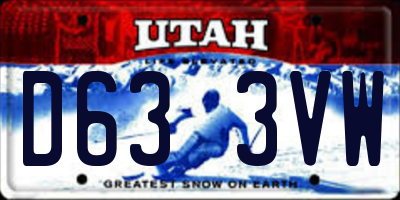 UT license plate D633VW