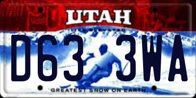 UT license plate D633WA