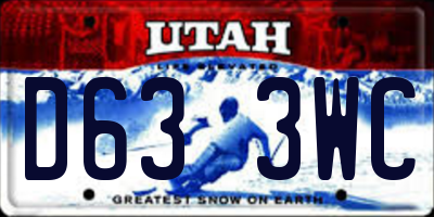 UT license plate D633WC
