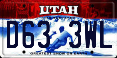 UT license plate D633WL