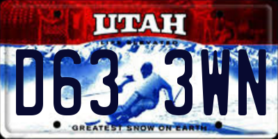 UT license plate D633WN