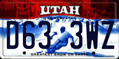 UT license plate D633WZ