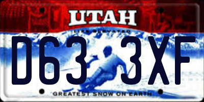 UT license plate D633XF
