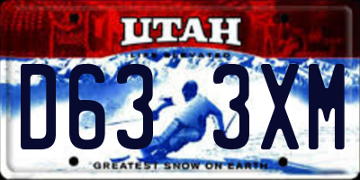 UT license plate D633XM