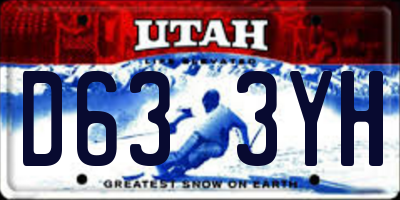 UT license plate D633YH
