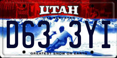 UT license plate D633YI