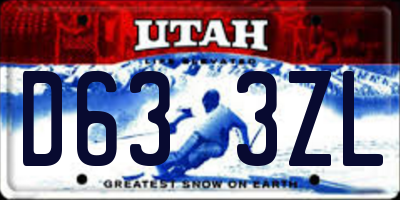 UT license plate D633ZL