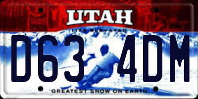 UT license plate D634DM