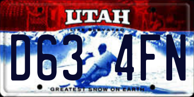 UT license plate D634FN
