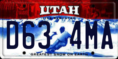UT license plate D634MA