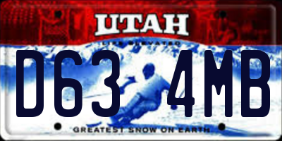 UT license plate D634MB