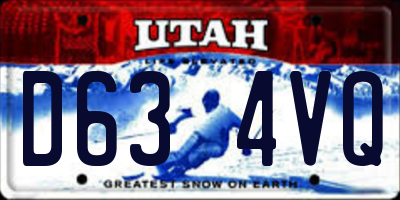 UT license plate D634VQ