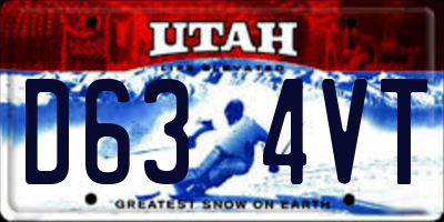 UT license plate D634VT