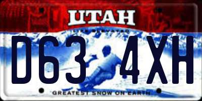UT license plate D634XH