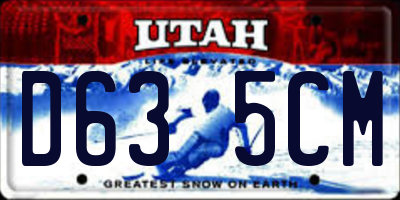 UT license plate D635CM