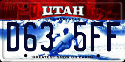 UT license plate D635FF