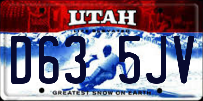 UT license plate D635JV
