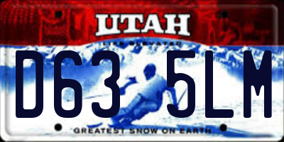 UT license plate D635LM