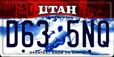 UT license plate D635NQ