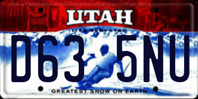 UT license plate D635NU