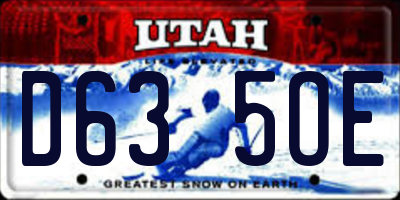 UT license plate D635OE