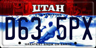 UT license plate D635PX