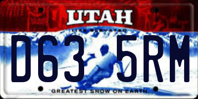 UT license plate D635RM