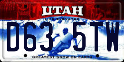 UT license plate D635TW