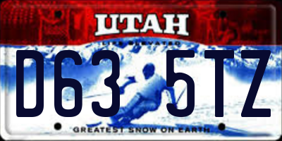 UT license plate D635TZ