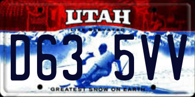 UT license plate D635VV
