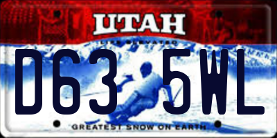 UT license plate D635WL
